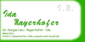 ida mayerhofer business card